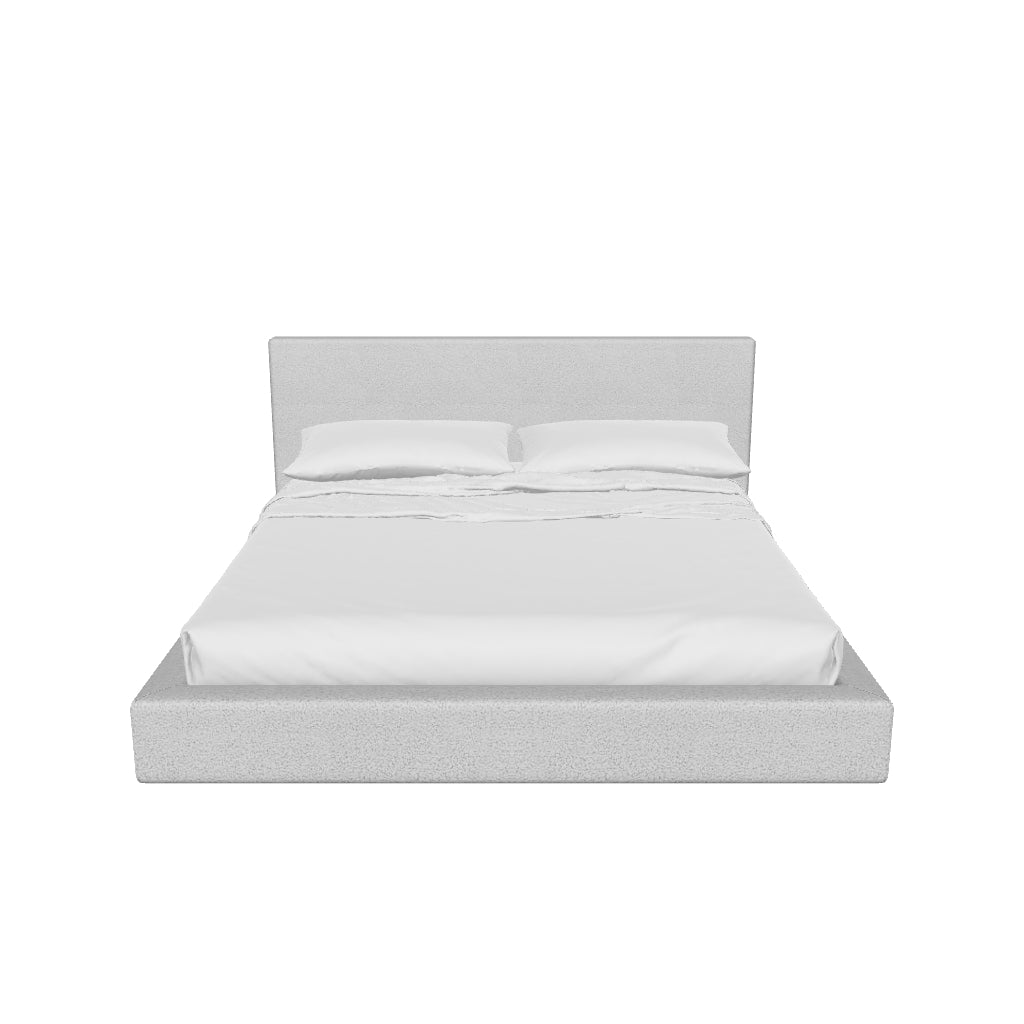 BEDIS lovos šviesiai pilkos bouclé 3D modelis